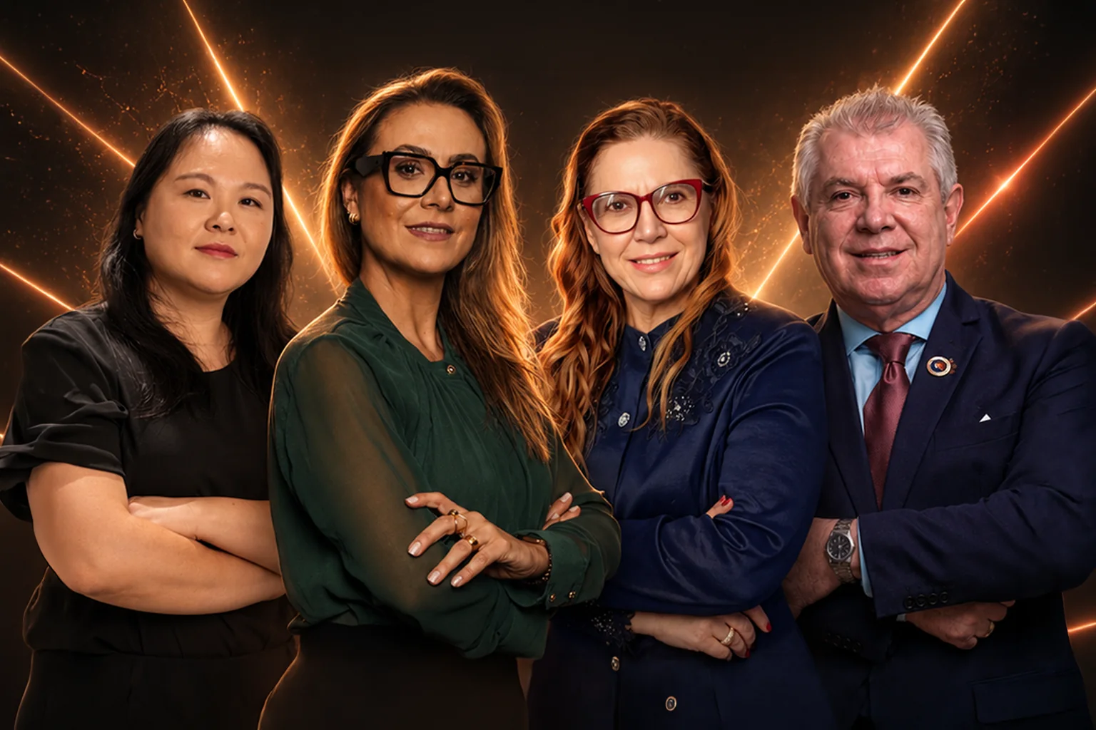 Profa. Dra. Yeon Jung Kim, Profa. Dra. Luana de Campos, Profa. Rose da Matta e Dr. Nelson Maurício Jr.